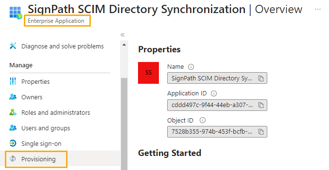 Microsoft Entra ID - select provisioning